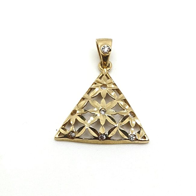 תליון זהב 14 קראט חריטות לייזר קולקציה חדשה