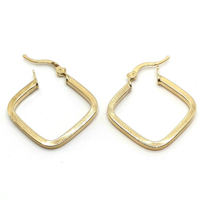 חישוקי זהב 14 קראט מרובעים קולקציה חדשה