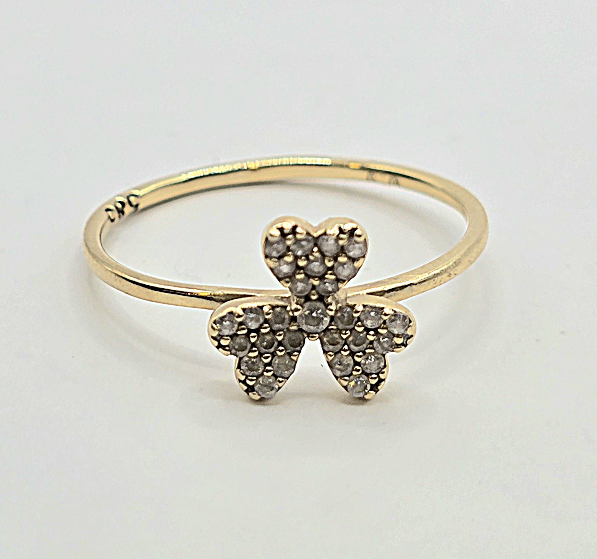 טבעת זהב צהוב 14 קראט בעיצוב פרח קולקציה חדשה gr7024