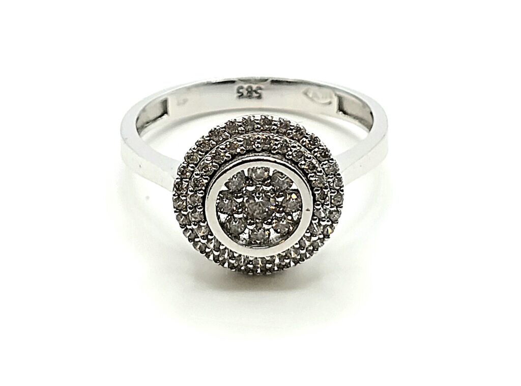 טבעת זהב לבן