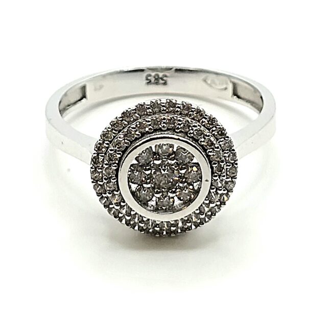 טבעת זהב לבן