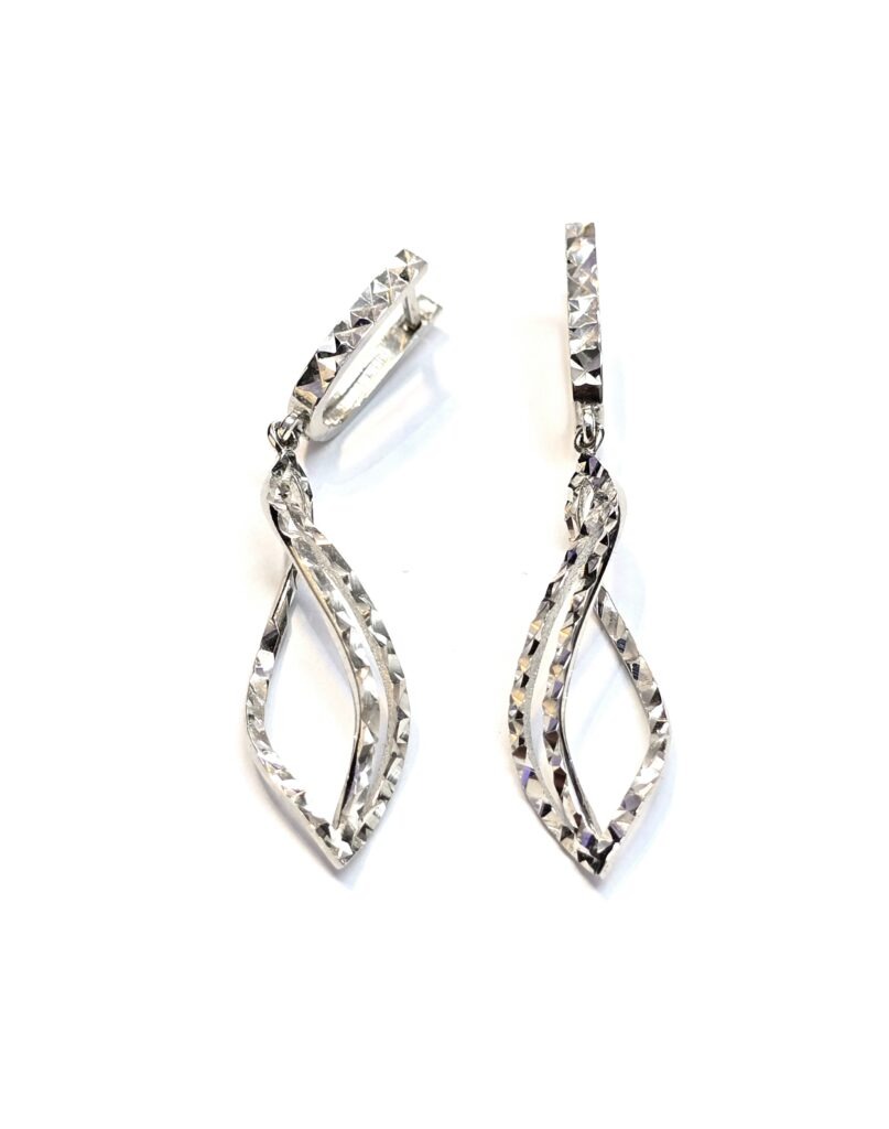 עגילי זהב לבן