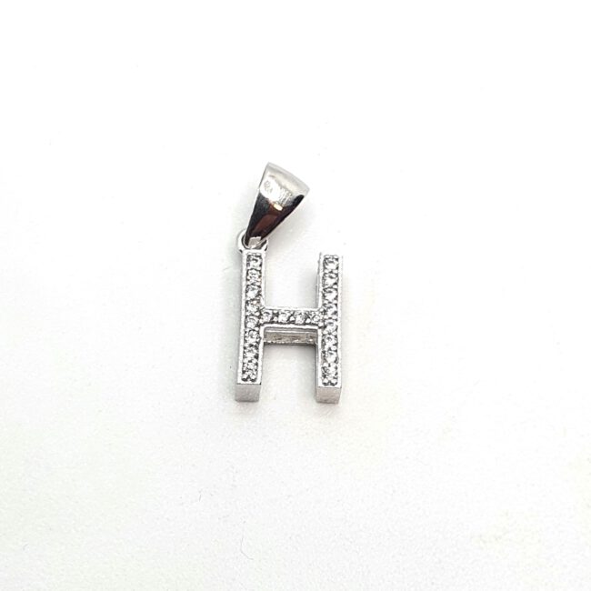 תליון אות זהב לבן 14K משובץ מתאים לכל שרשרת קולקציה חדשה מבצע 470 ש"ח משלוחים חינם לכל הארץ עד 12 תשלומים ללא ריבית מבצעים חמים באתר