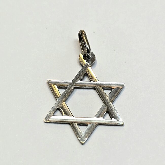 תליון זהב לבן 14 קראט מגן דויד קולקציה חדשה tgbhmj