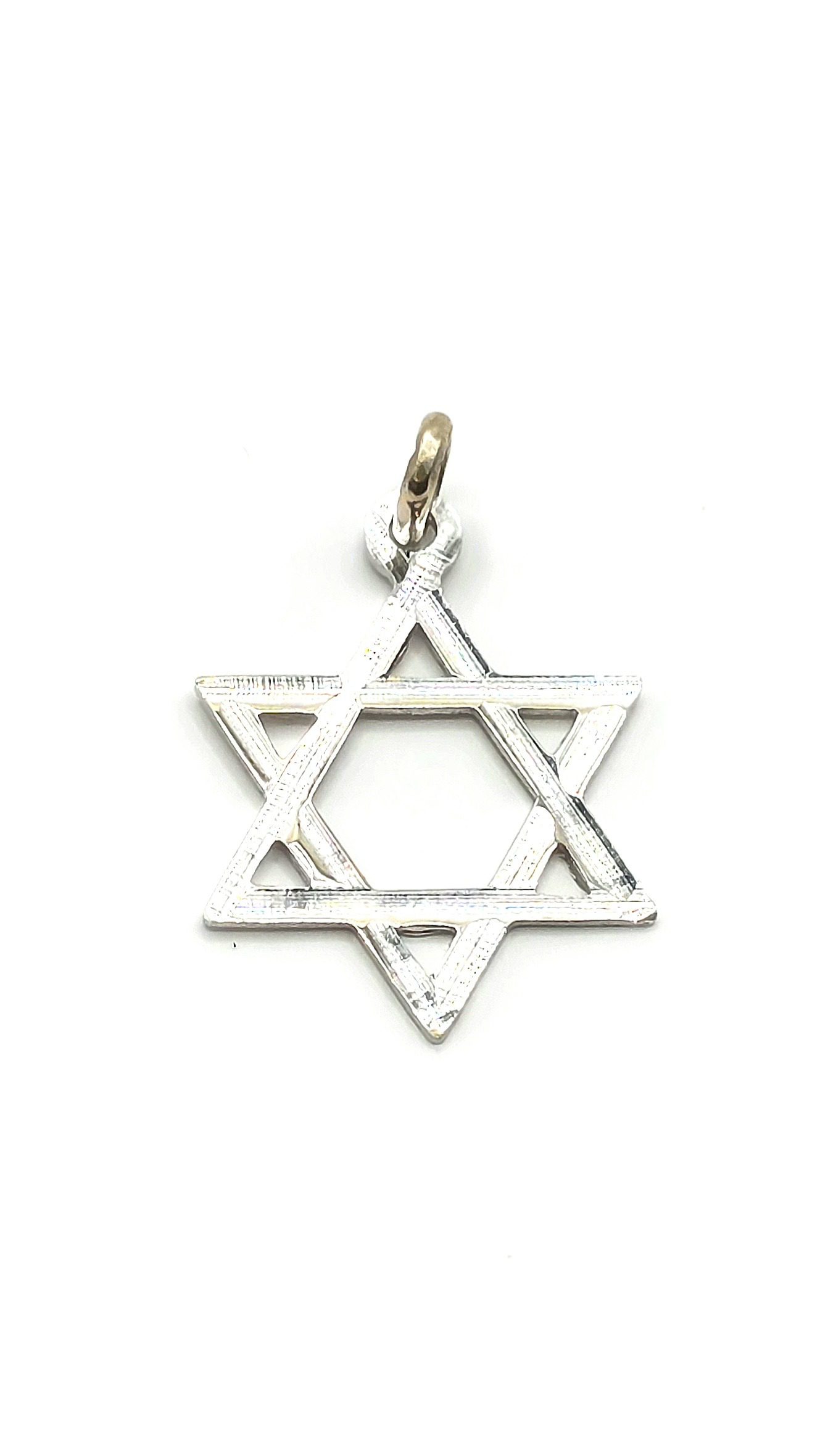 תליון זהב לבן 14 קראט מגן דויד קולקציה חדשה tgbhmj