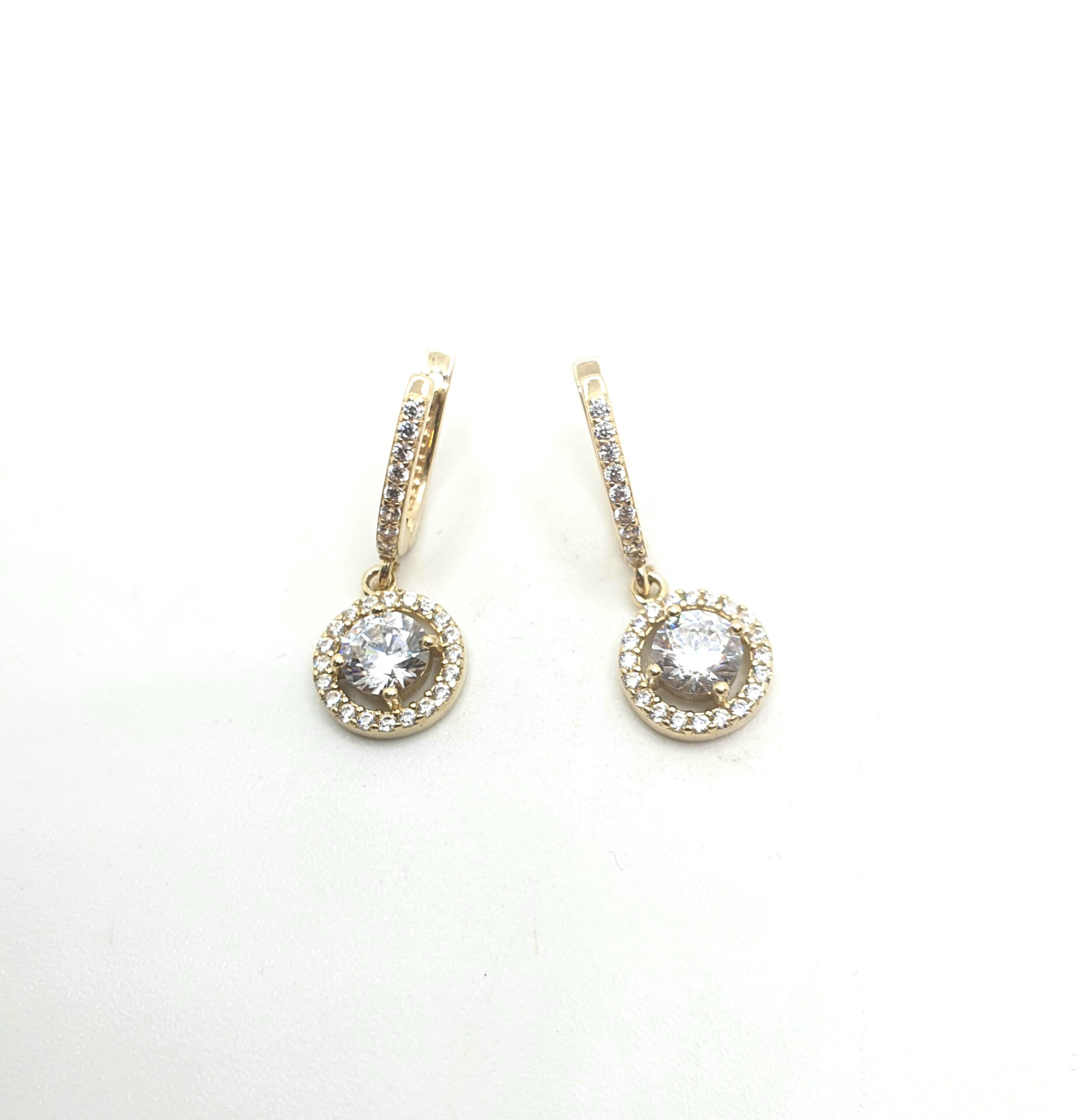 עגילי זהב 14K משובצים קולקציה חדשה GER191