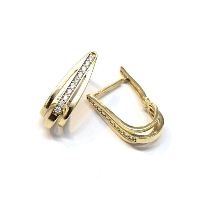 עגילי זהב 14K תלויים עיצוב מיוחד קולקציה חדשה GEbh119