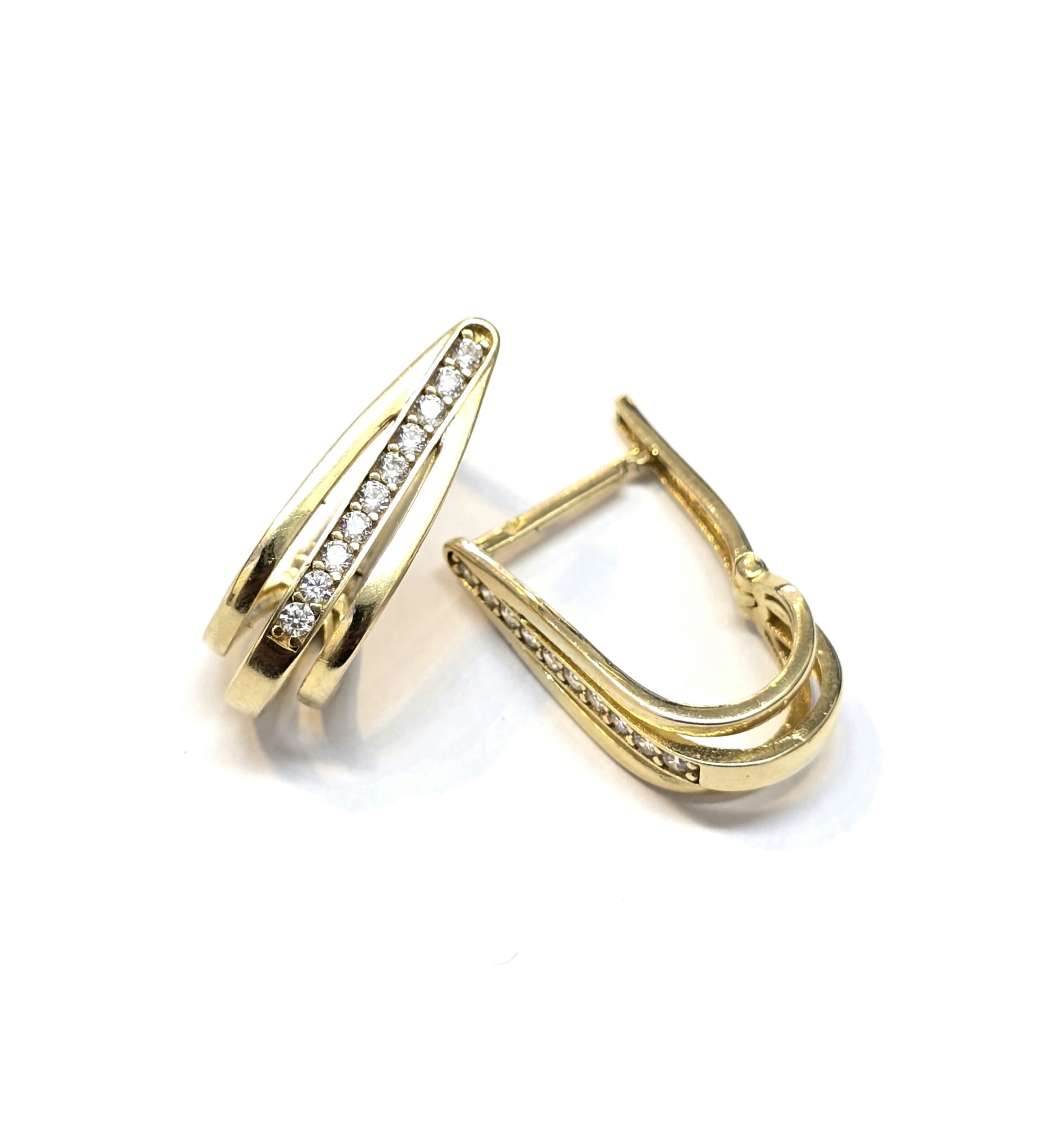 עגילי זהב 14K תלויים עיצוב מיוחד קולקציה חדשה GEbh119