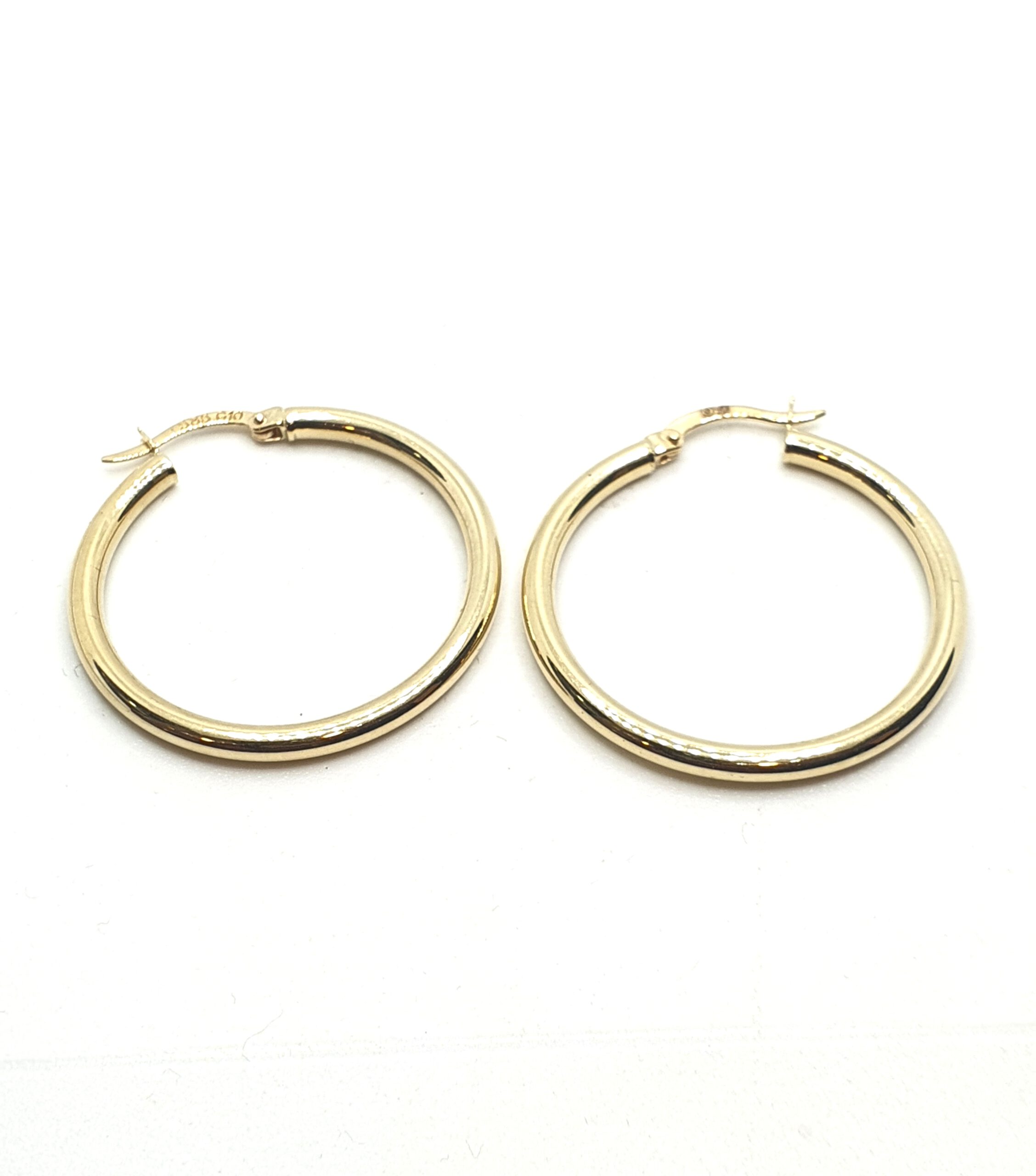 עגילי זהב 14K חישוק מבריק קולקציה חדשה GER679