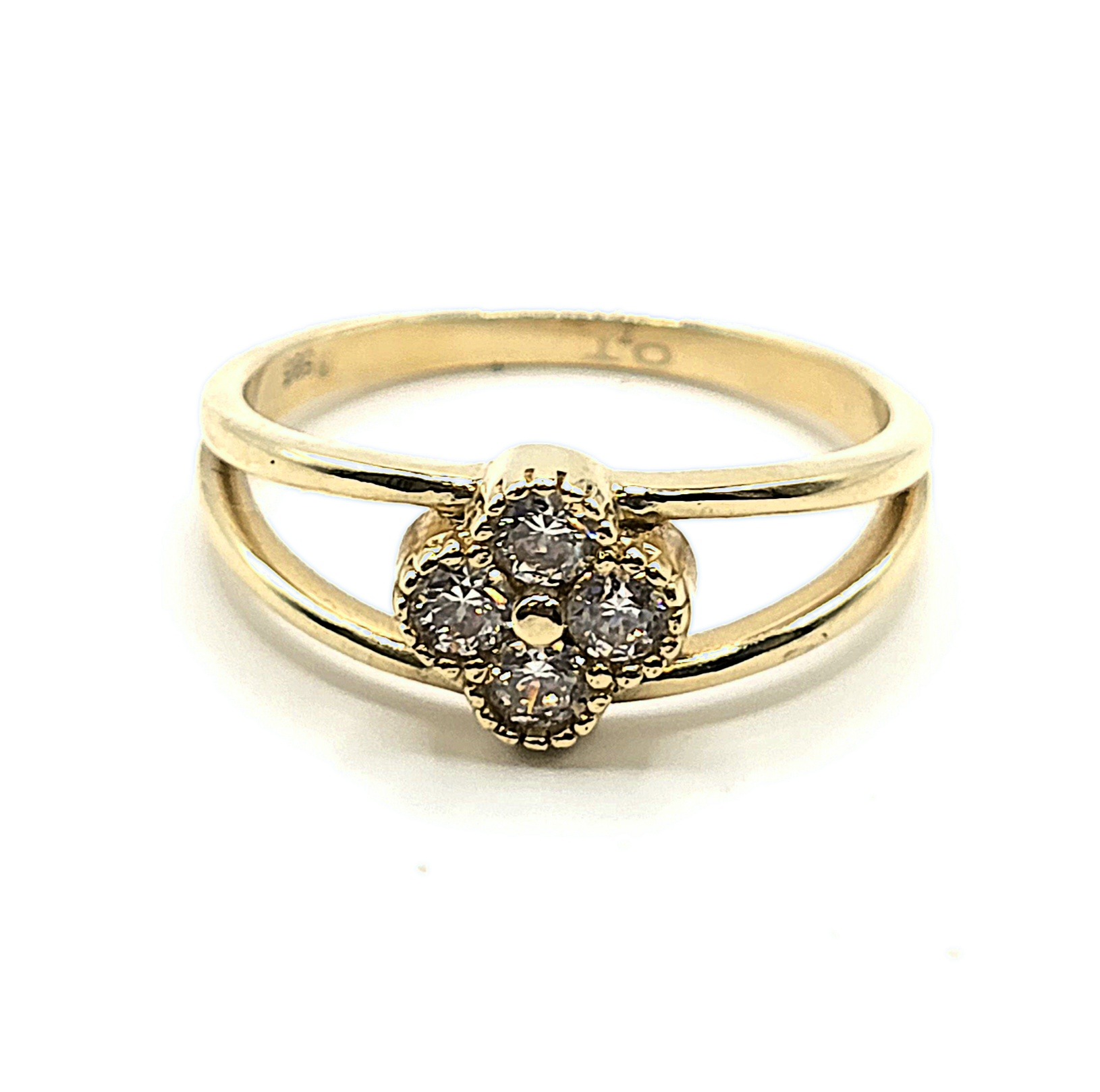 טבעת זהב 14K פרח בעיצוב קלאסי קולקציה חדשה GR705