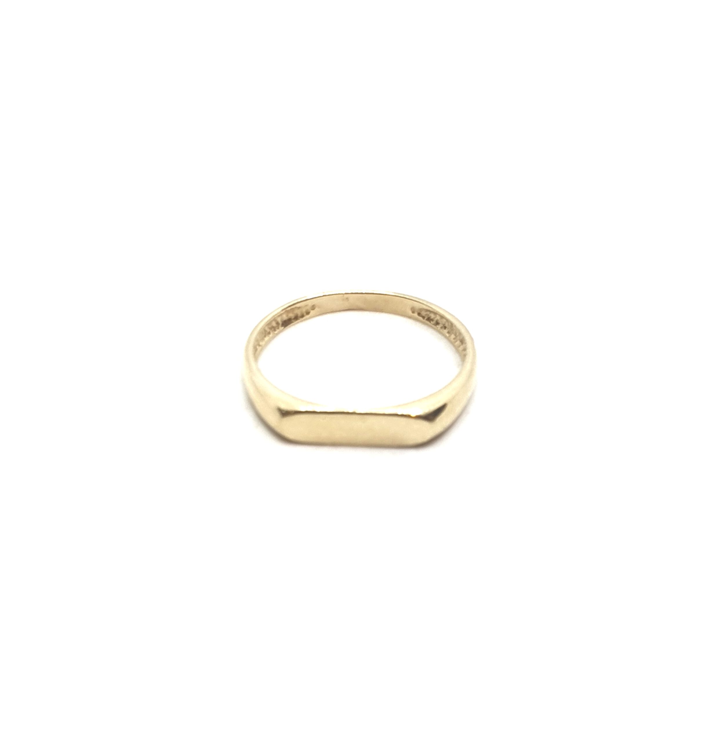 טבעת זהב 14 קראט חותם ניתן לחרוט קולקציה חדשה grsar