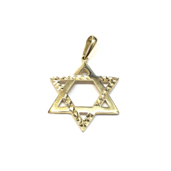 תליון זהב 14 קראט מגן דויד גדול קולקציה חדשה tgbh777