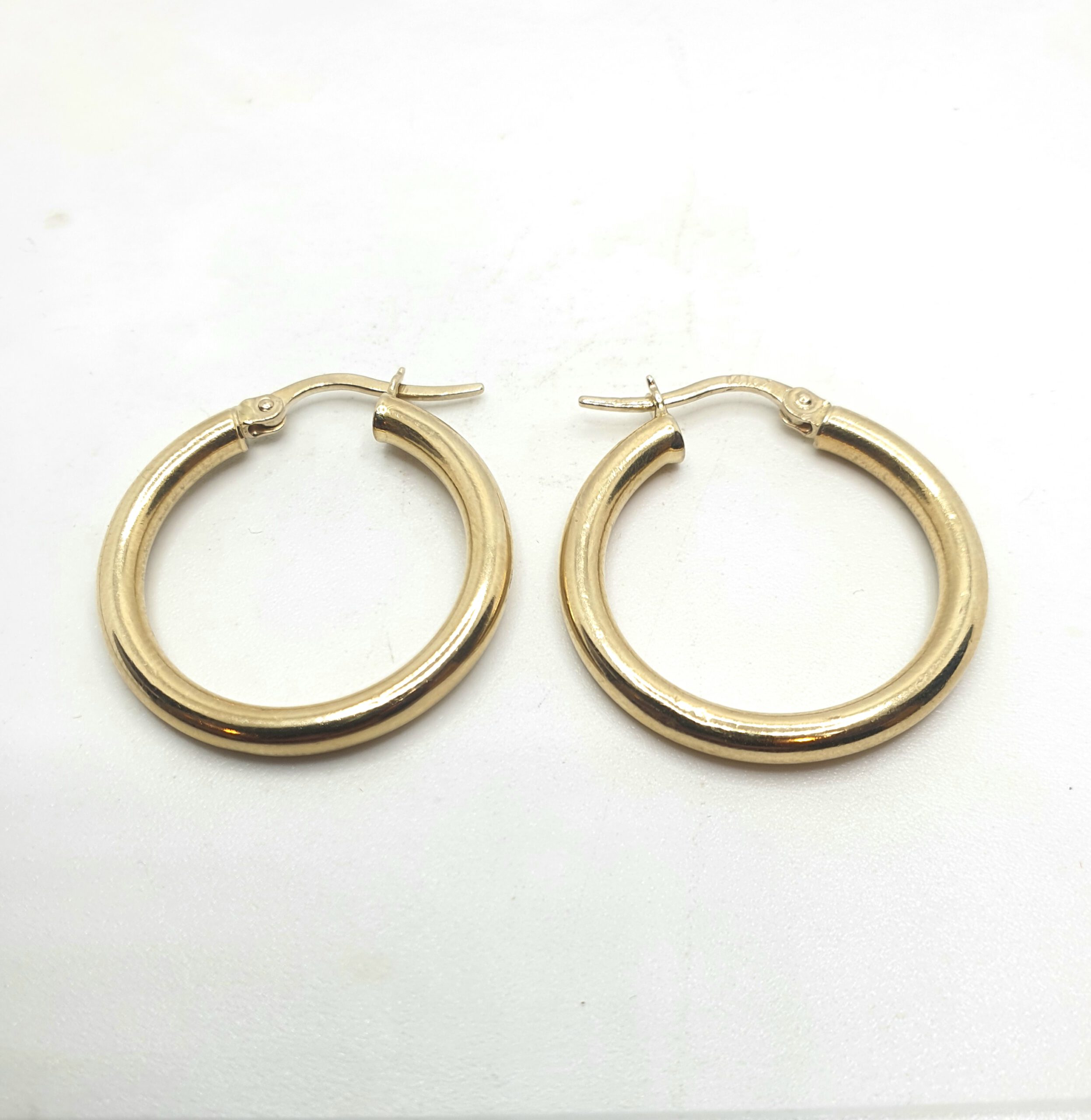 עגילי זהב 14K חישוק חלק קולקציה חדשה GER811