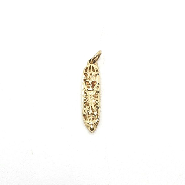 תליון מזוזה זהב 14 קראט תחרה קולקציה חדשה tgme