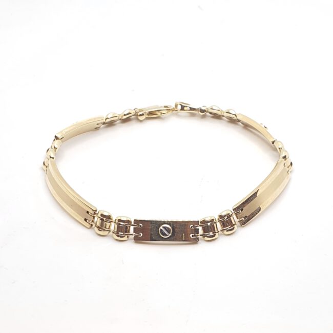 צמיד זהב 14K מרשים וקלאסי לגבר קולקציה חדשה מבצע 5,100 ש"ח משלוח חינם לכל הארץ בדואר מבוטח עד 12 תשלומים ללא ריבית מבצעים חמים באתר