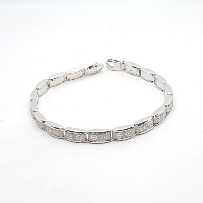 צמיד זהב לבן 14K עיצוב מהמם לגבר קולקציה חדשה מבצע 5,600 ש"ח משלוח חינם לכל הארץ עד 12 תשלומים ללא ריבית מבצעים חמים באתר