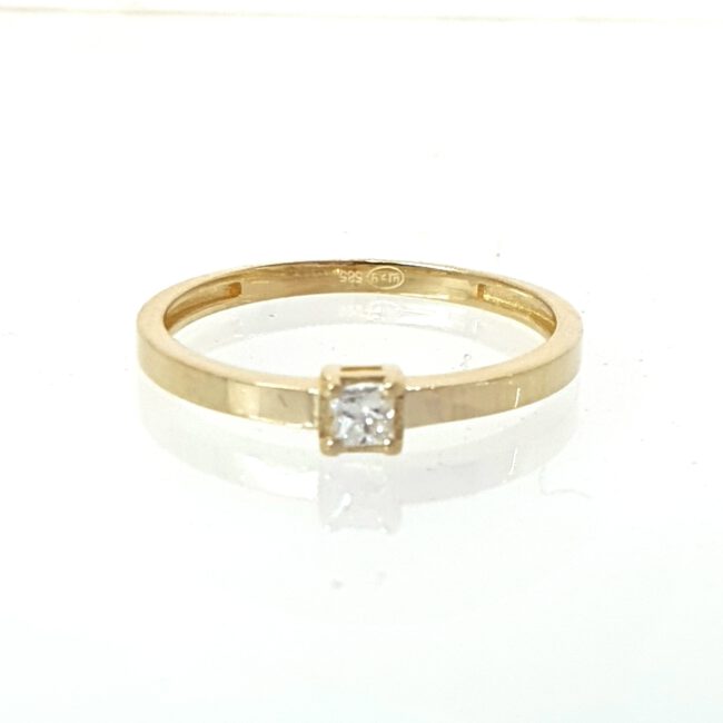 טבעת אירוסין קלאסית זהב 14 קראט קולקציה חדשה drn12