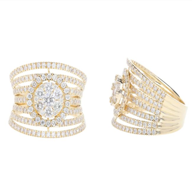 טבעת זהב 14K משובצת 1.96 קראט יהלומים עיצוב מהמם קולקציה חדשה מבצע 20,200 ש"ח כולל תעודה גמולוגית משלוח חינם לכל הארץ בדואר מבוטח עד 12 תשלומים ללא ריבית מבצעים חמים באתר