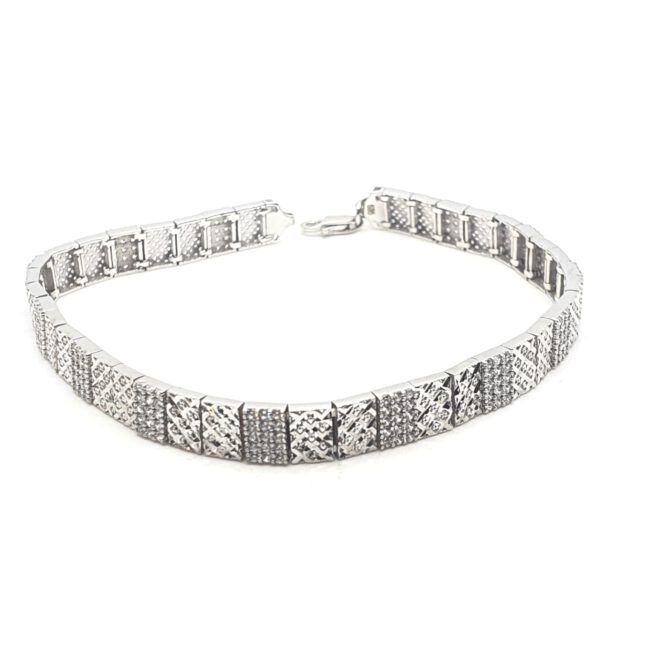 צמיד זהב לבן 14K עיצוב קלאסי מהמם קולקציה חדשה מבצע 3,950 ש"ח משלוח חינם לכל הארץ בדואר מבוטח עד 12 תשלומים ללא ריבית מבצעים חמים באתר