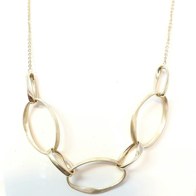 שרשרת זהב 14 קראט לולאות קולקציה חדשה shgn12