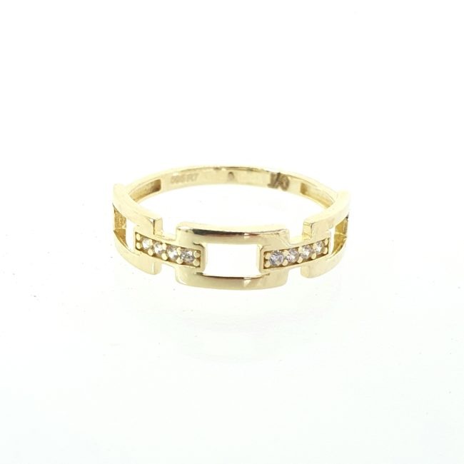 טבעת זהב 14 קראט אלמנטים קולקציה חדשה grbh205