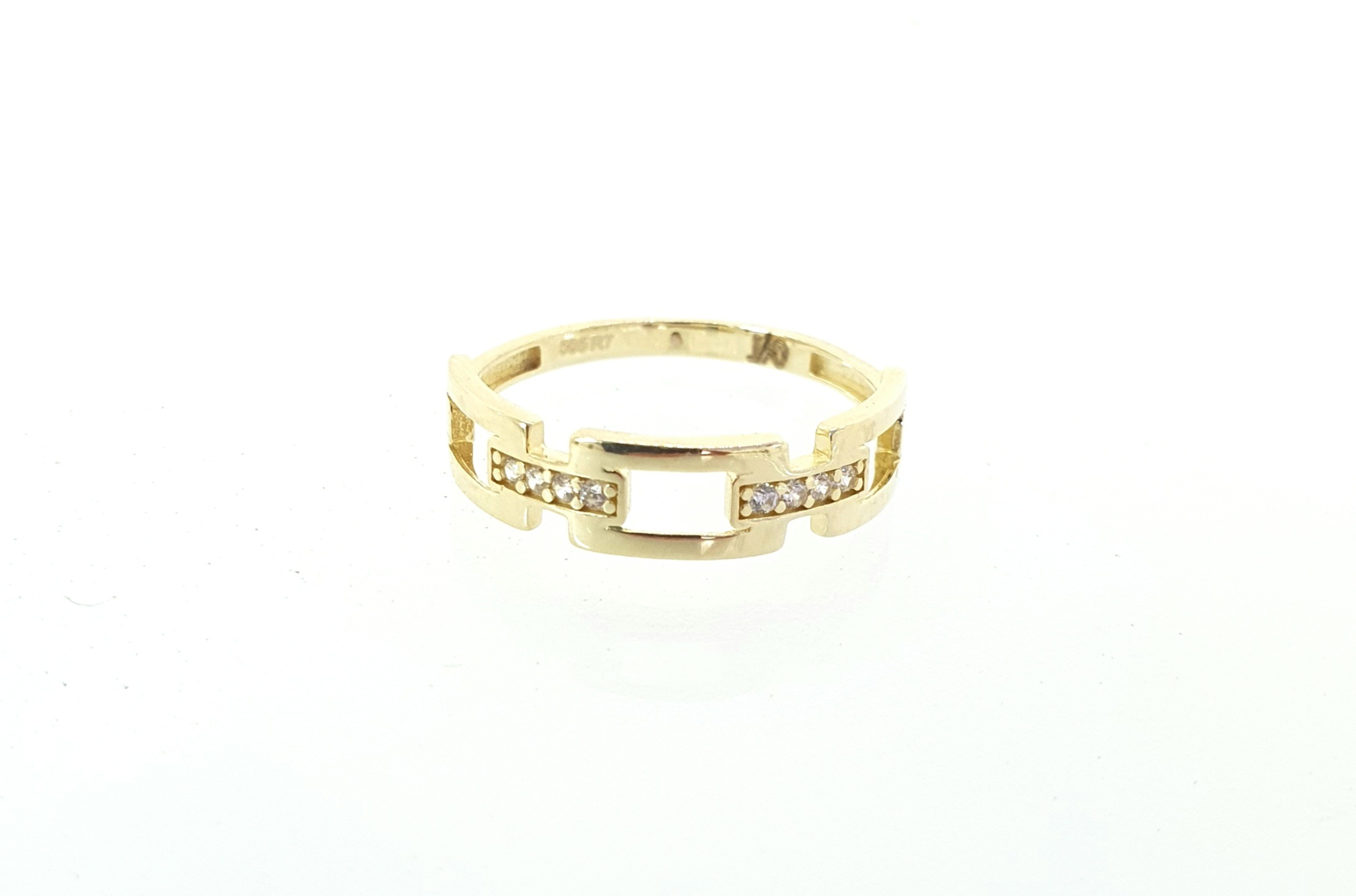 טבעת זהב 14 קראט  אלמנטים קולקציה חדשה grbh205