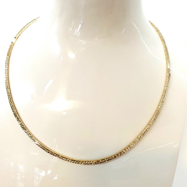 שרשרת זהב 14 קראט חריטות יהלום קולקציה חדשה shgto10