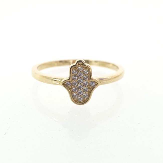 טבעת זהב 14 קראט חמסה קולקציה חדשה grbh705