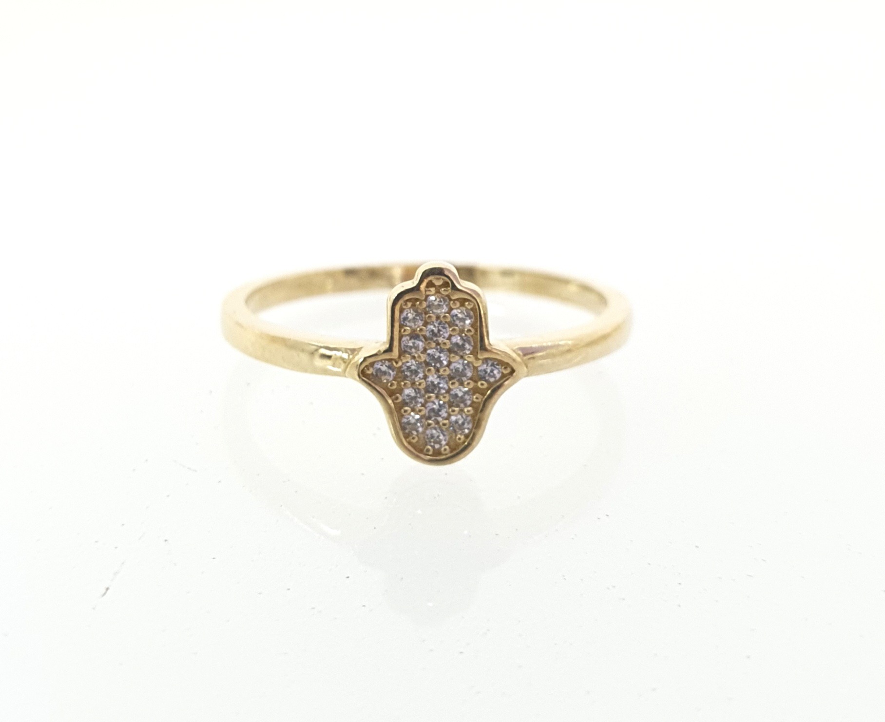 טבעת זהב 14 קראט חמסה לאורך קולקציה חדשה grbh705