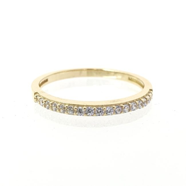 טבעת זהב 14 קראט שורה חצי נישואין קולקציה חדשה grbh701