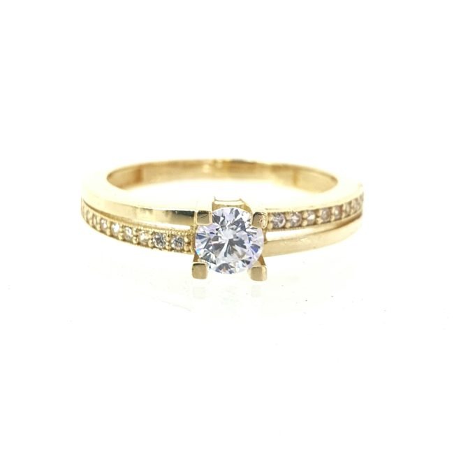 טבעת זהב 14 קראט סוליטר מיוחד קולקציה חדשה grbh101