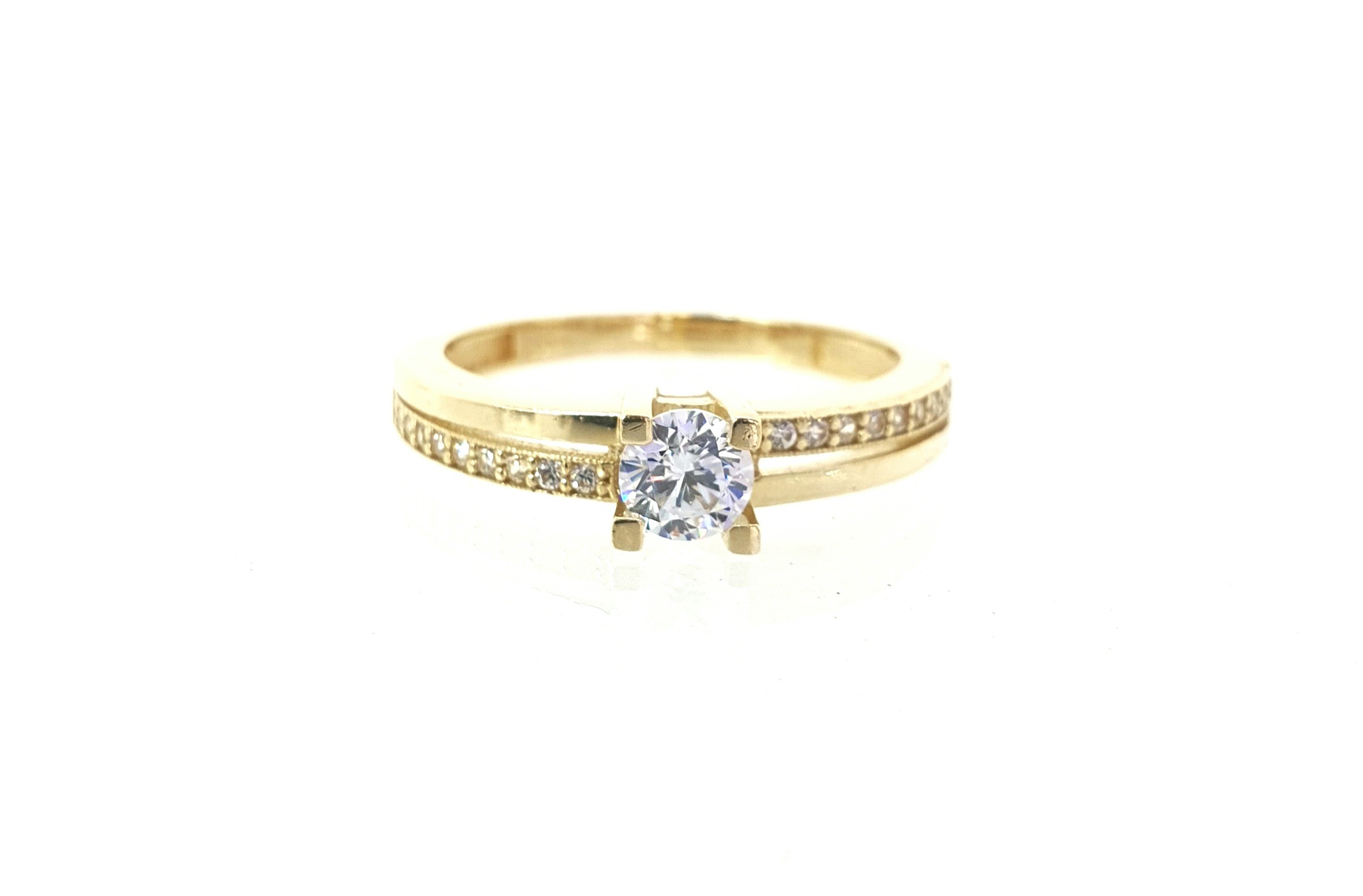 טבעת זהב 14 קראט סוליטר מיוחד קולקציה חדשה grbh101