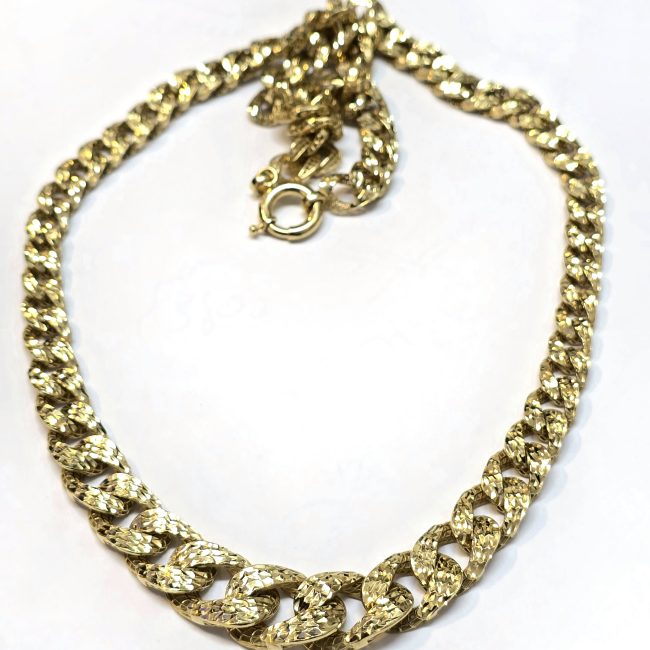 שרשרת זהב 14 קראט תחרה חריטות קולקציה חדשה milano