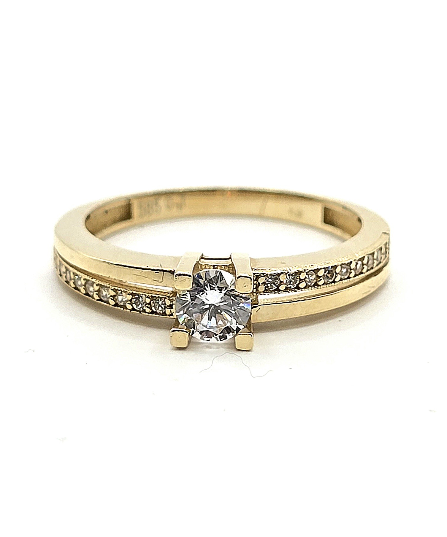 טבעת זהב 14 קראט סוליטר מיוחד קולקציה חדשה grbh101