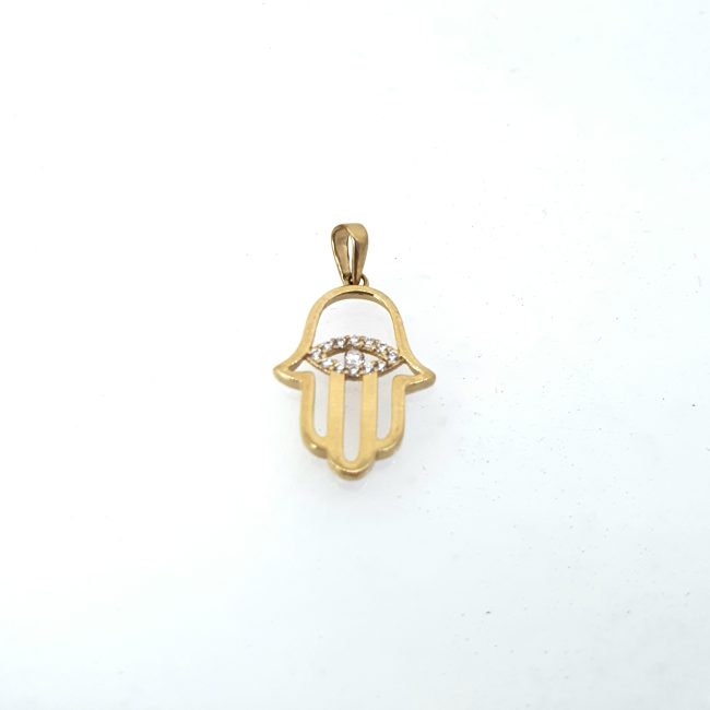 תליון זהב 14K חמסה עין משובצת קולקציה חדשה מבצע 665 ש"ח משלוח חינם לכל הארץ בדואר מבוטח עד 12 תשלומים ללא ריבית מבצעים חמים באתר