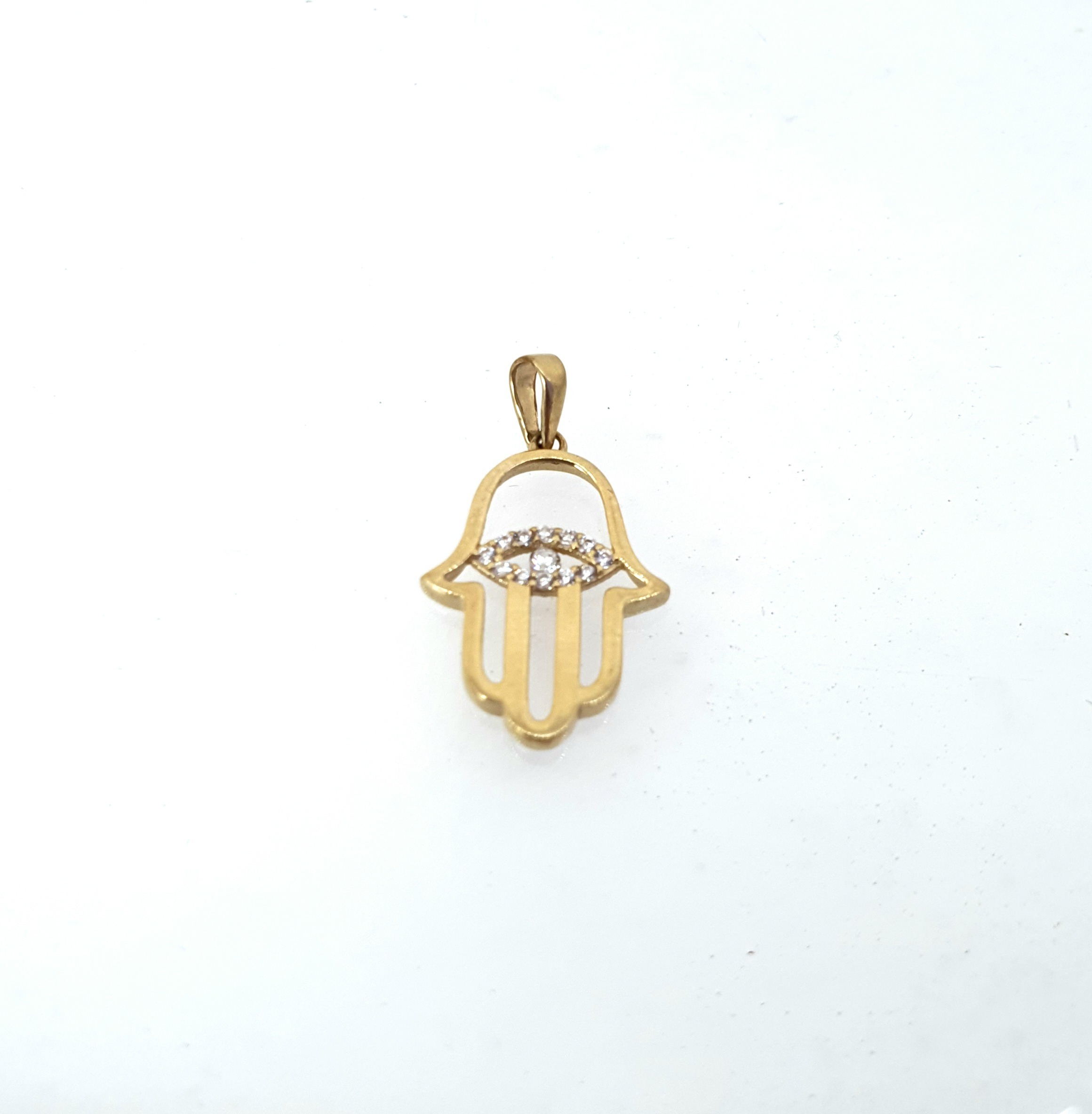 תליון זהב 14K חמסה עין משובצת קולקציה חדשה GT483