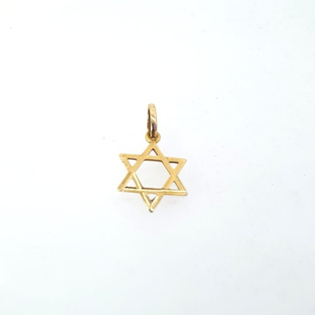 תליון זהב 14 קראט מגן דויד חלק קולקציה חדשה tgbh6