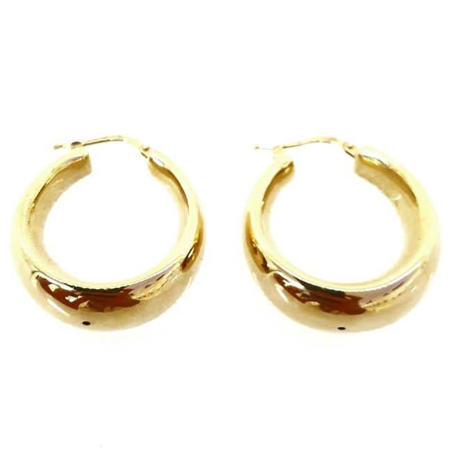 חישוקי זהב 14 קראט איטלקי רחבים קולקציה חדשה gebh17