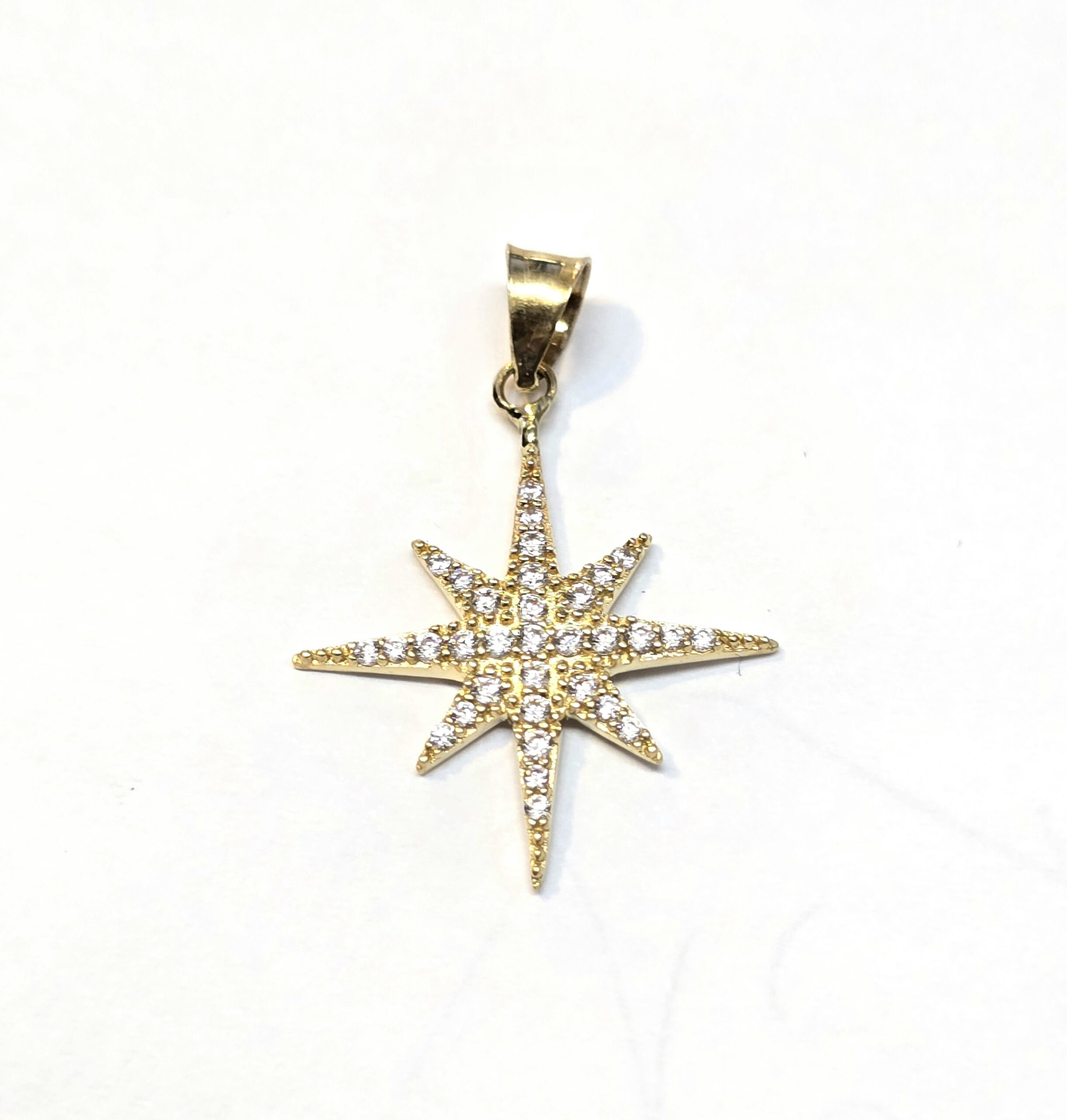 תליון זהב 14 קראט כוכב גדול קולקציה חדשה tgch