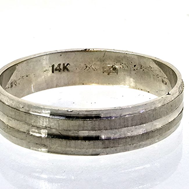 טבעת נישואין זהב לבן 14 קראט קולקציה חדשה grbr2