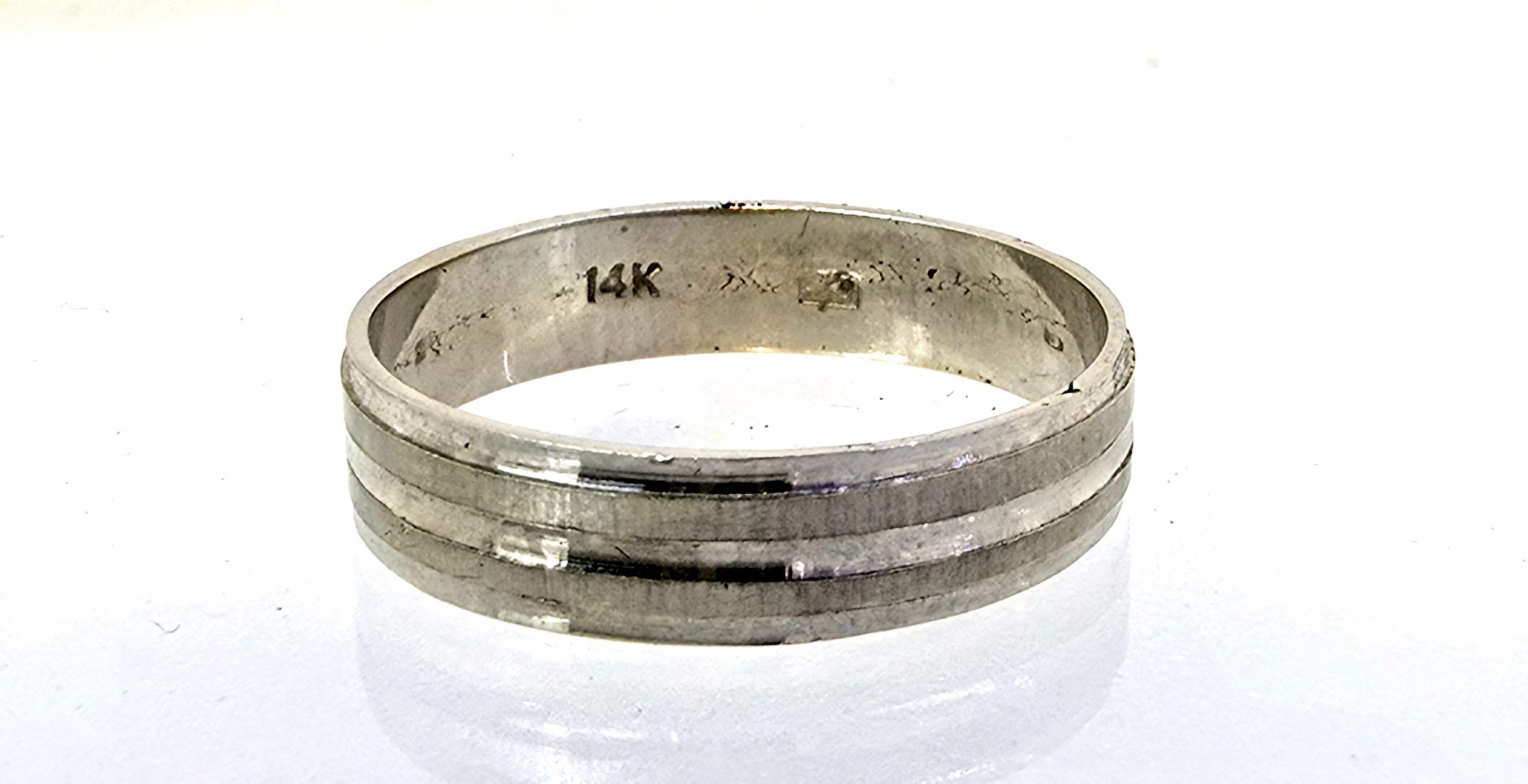 טבעת נישואין זהב לבן 14 קראט קולקציה חדשה grbr2