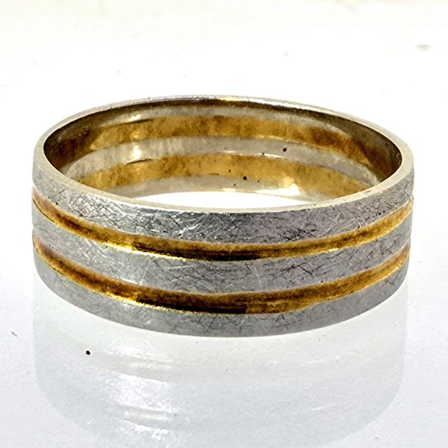 טבעת נישואין 14 קראט לבן אדום קולקציה חדשה grbhz11