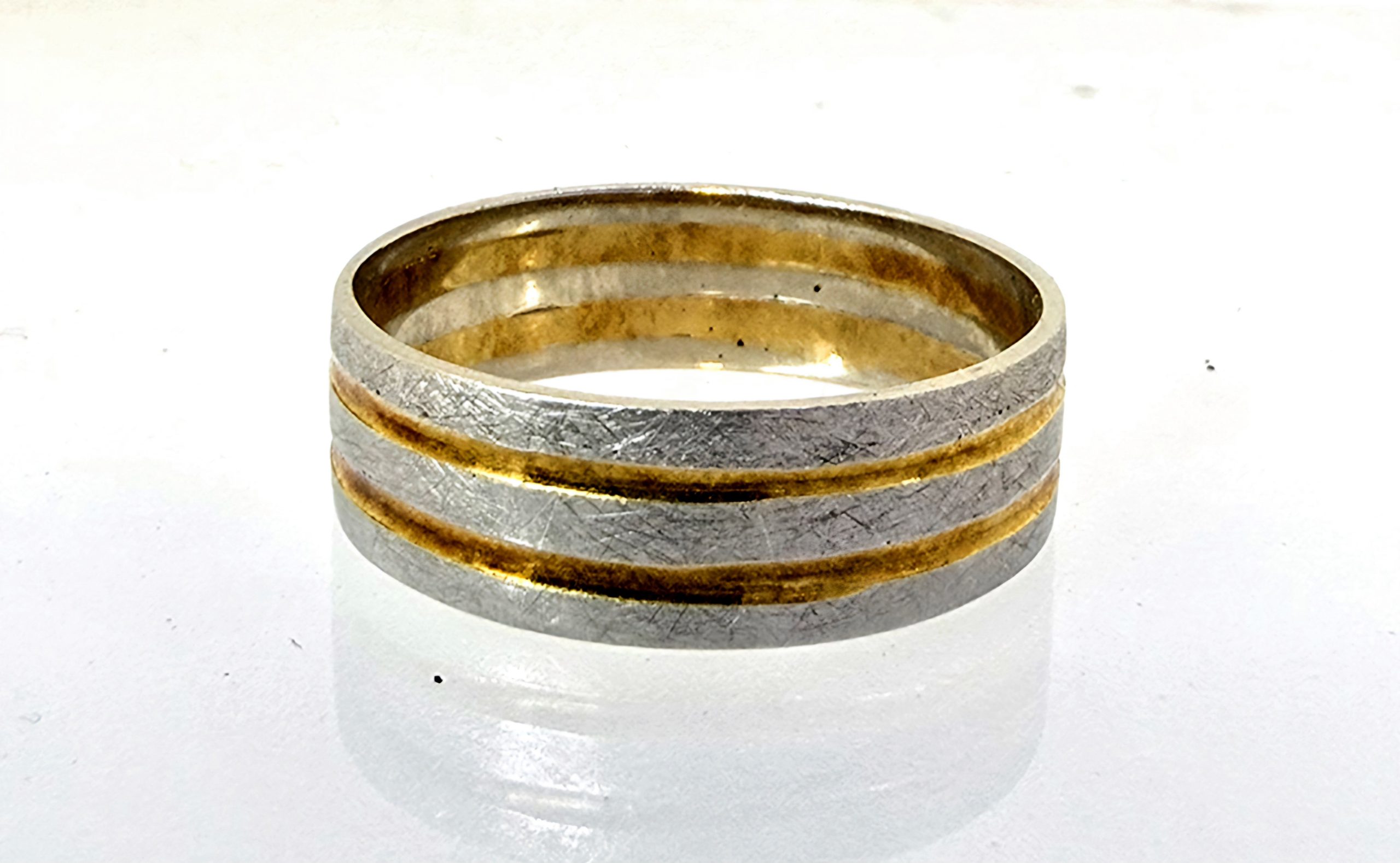 טבעת נישואין 14 קראט לבן אדום קולקציה חדשה grbhz11