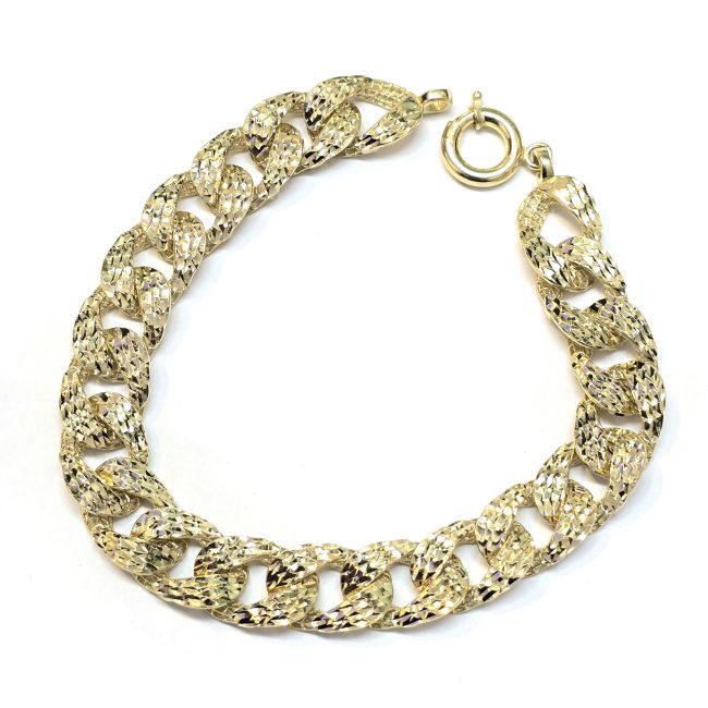 צמיד זהב 14 קראט לולאות חריטות קולקציה חדשה gbbhj2