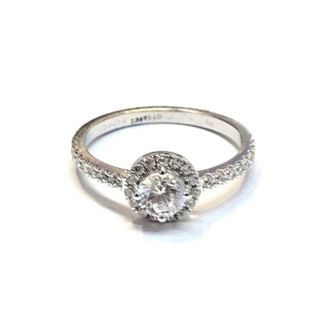 טבעת זהב לבן 14 קראט סוליטר קולקציה חדשה grl101