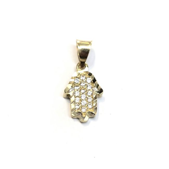 תליון זהב 14 קראט חמסה חריטות קולקציה חדשה tgbh12