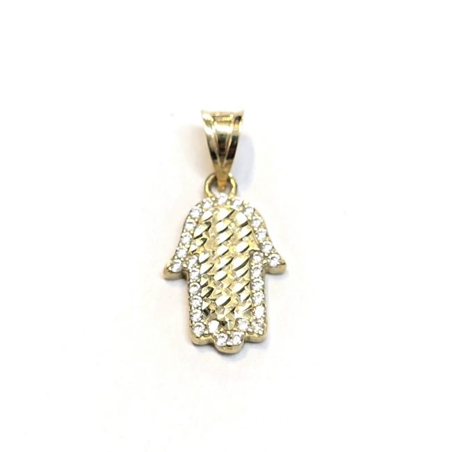 תליון זהב 14 קראט חמסה משובץ קולקציה חדשה tgbh11