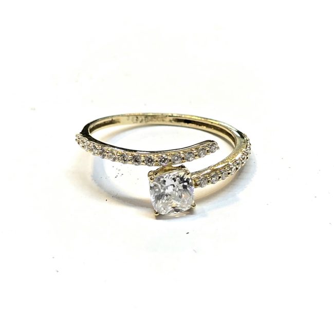 טבעת זהב 14 קראט סוליטר פרינסס קולקציה חדשה grpri