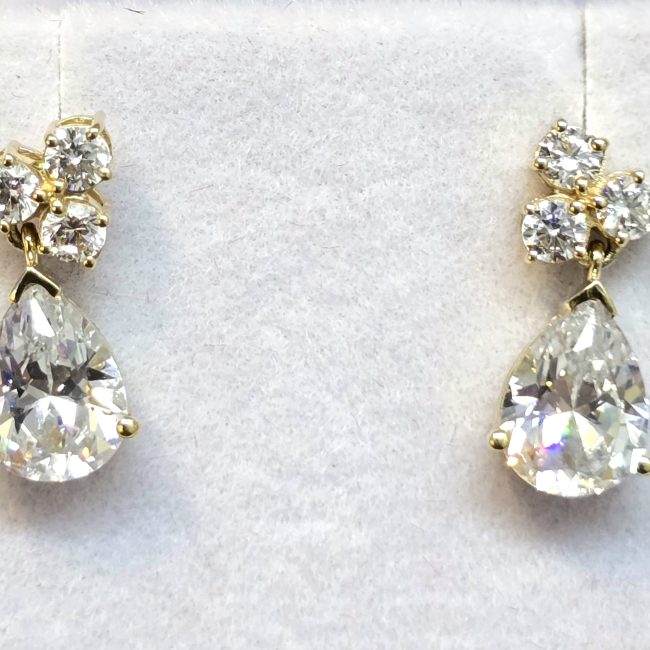 עגילי זהב 14 קראט טיפה צמודים קולקציה חדשה egtip