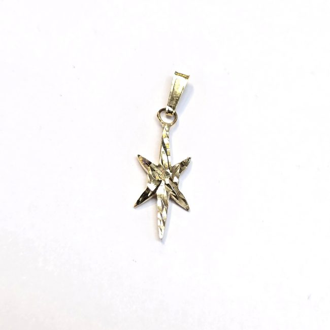 תליון זהב 14 קראט כוכב חריטות קולקציה חדשה tgbh1003